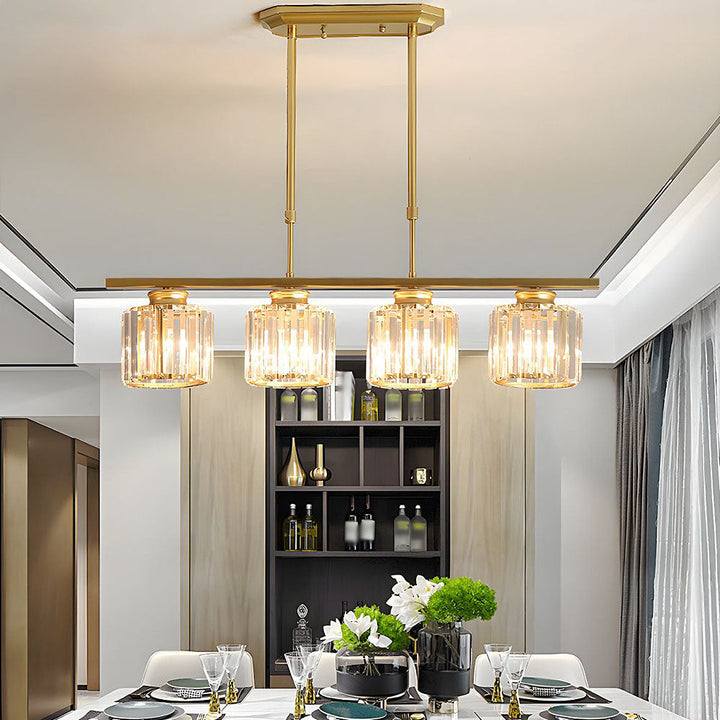 Modern designer pendant light with multiple light sources for dining room and kitchen