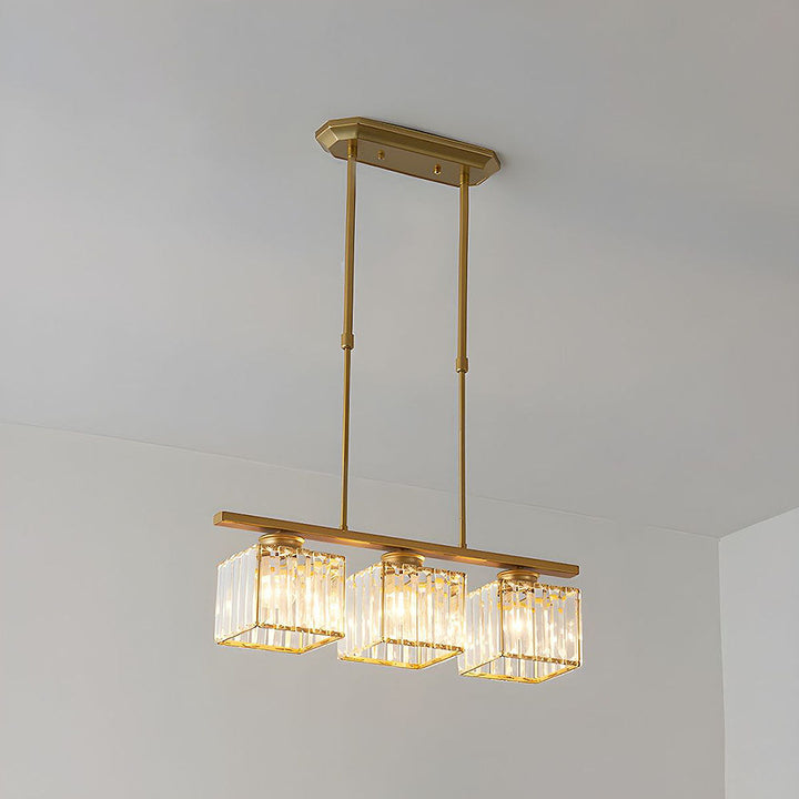 Modern designer pendant light with multiple light sources for dining room and kitchen