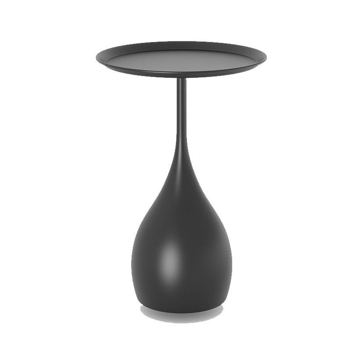 Modern round metal side table with base