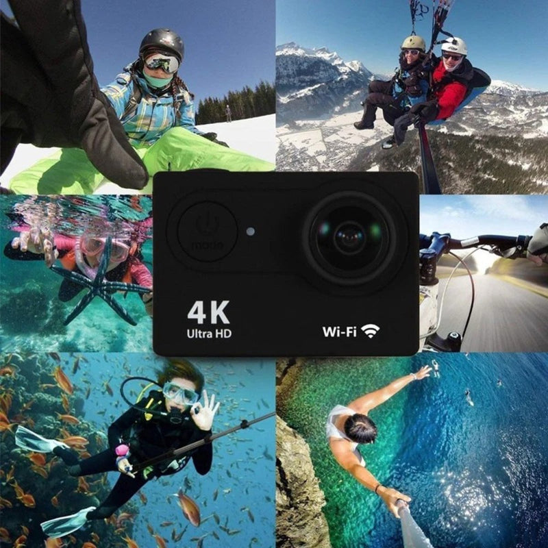 4K action camera with Wi-Fi and remote control