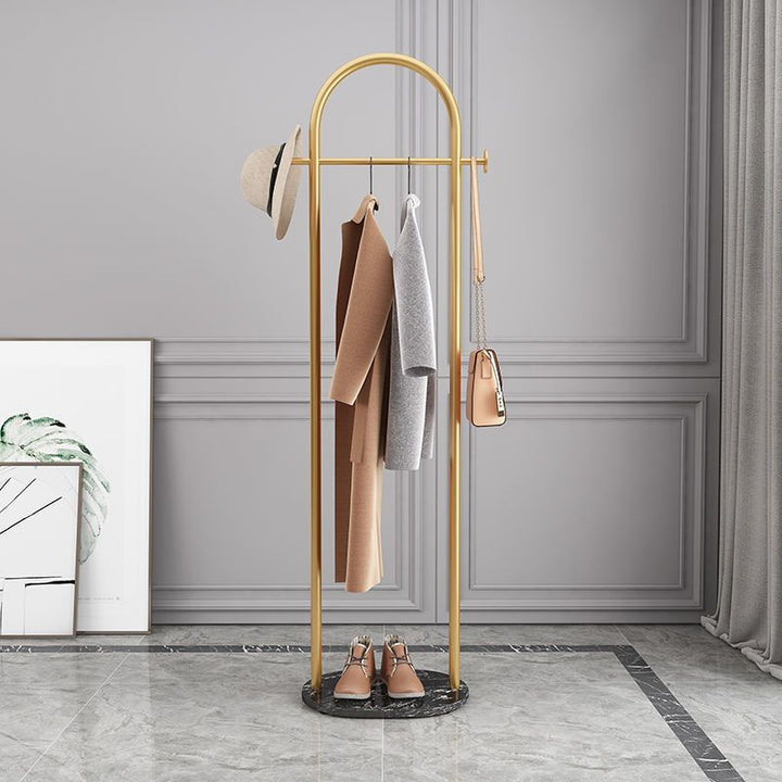 Modern metal coat rack with marble base