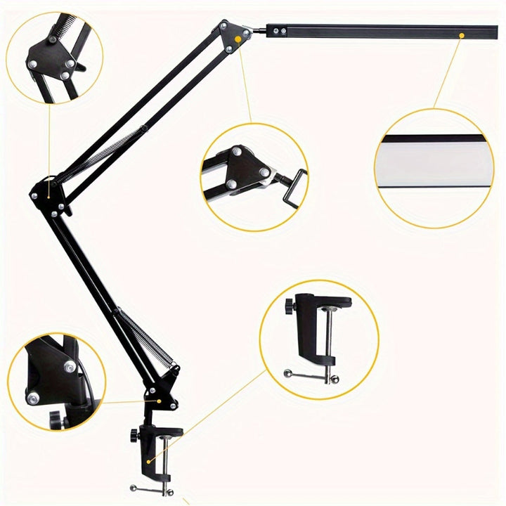 LED clamp lamp with dimmer – USB light with 3 color modes and 10 brightness levels