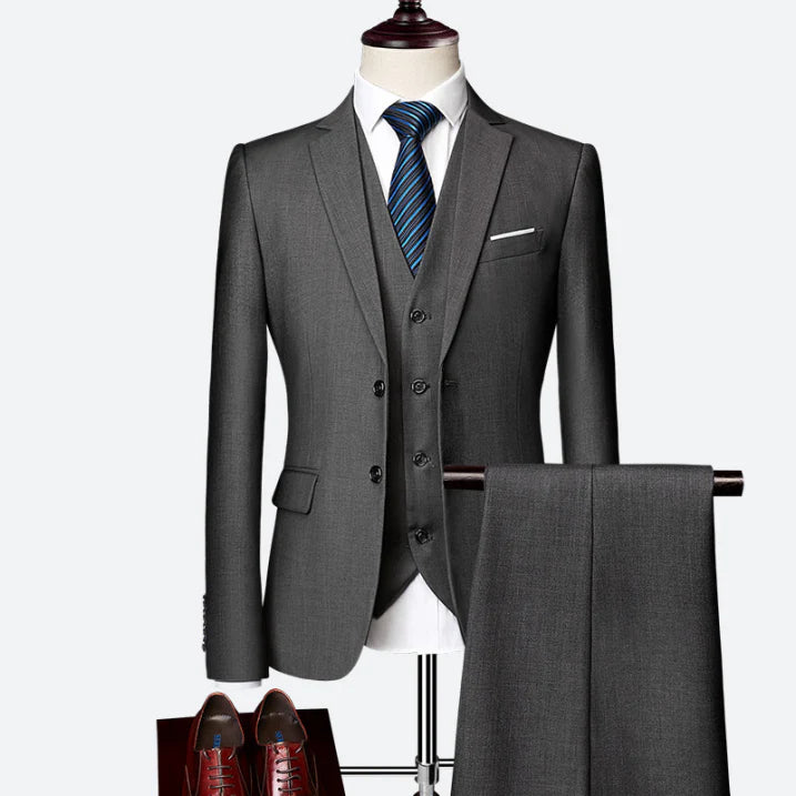 Men's Three-Piece Suit Set, Tailored, Classic Cut