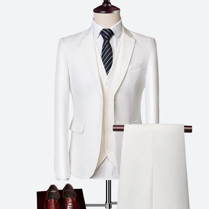 Men's Three-Piece Suit Set, Tailored, Classic Cut
