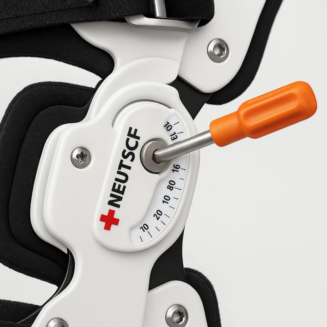 Knee brace with adjustable relief function for everyday life and leisure