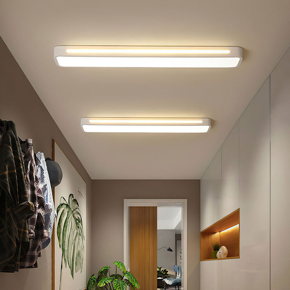 Nordic LED ceiling light – elongated, dimmable &amp; modern