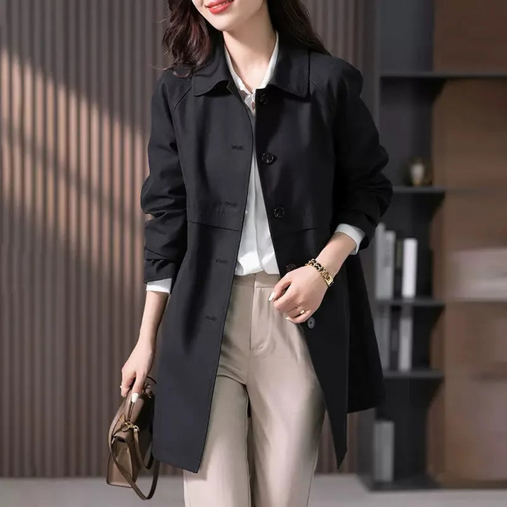 Women's Short Single-Breasted Trench Coat