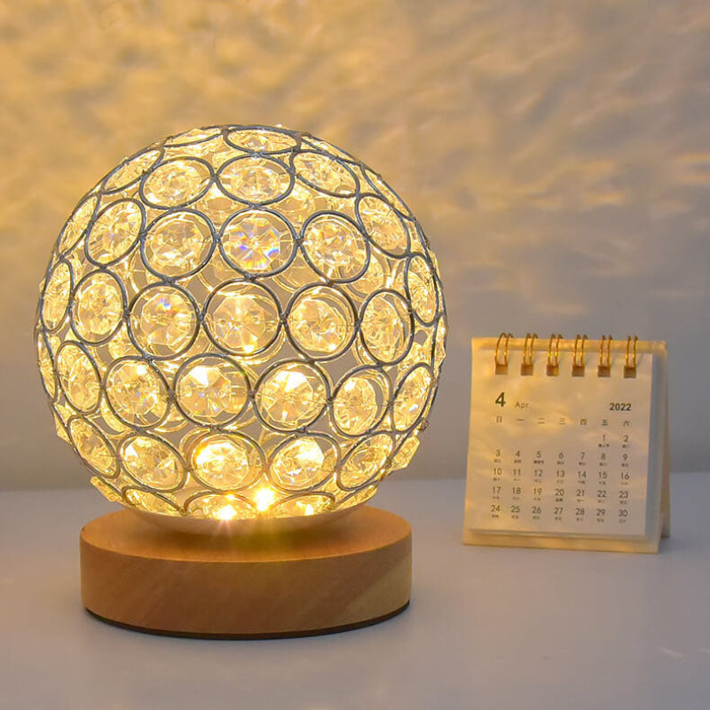 Crystal table lamp – Elegant design with USB charging &amp; color changing