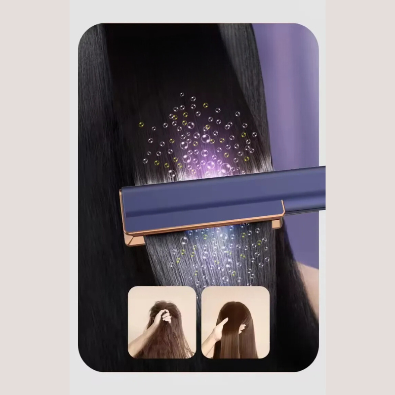 Multifunctional 2-in-1 hair styling device for wet and dry hair with ion technology