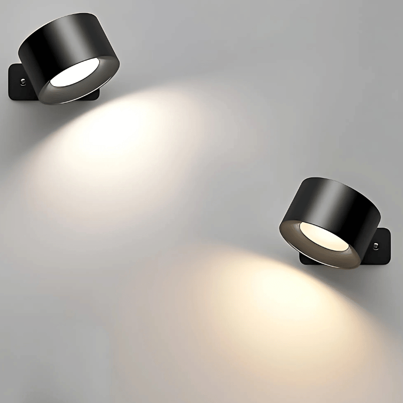 Wireless LED wall lamp with battery &amp; 360° rotation