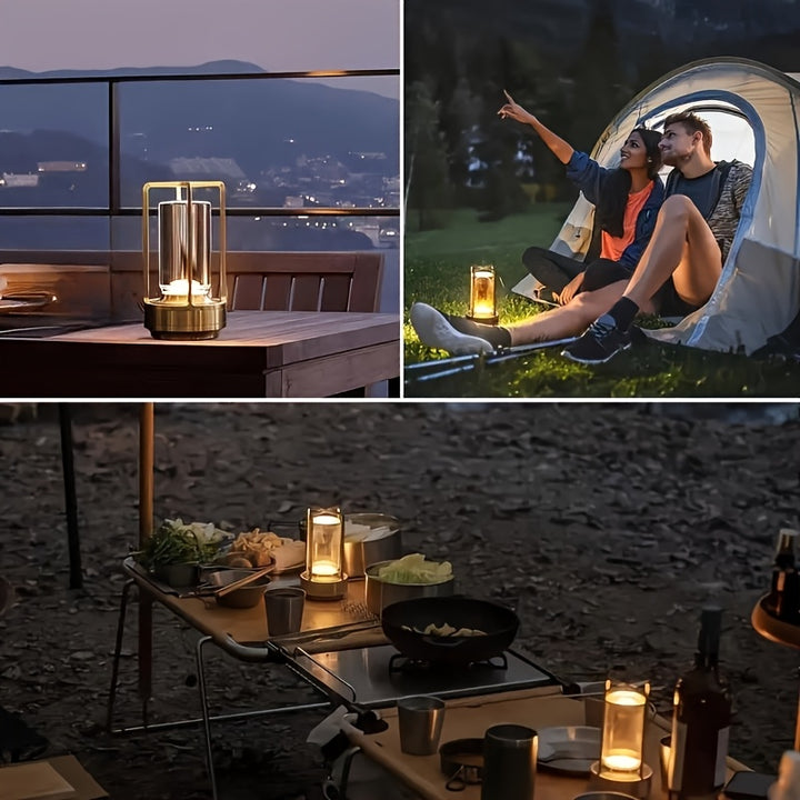 Rechargeable crystal table lamp – touch-controlled &amp; USB powered