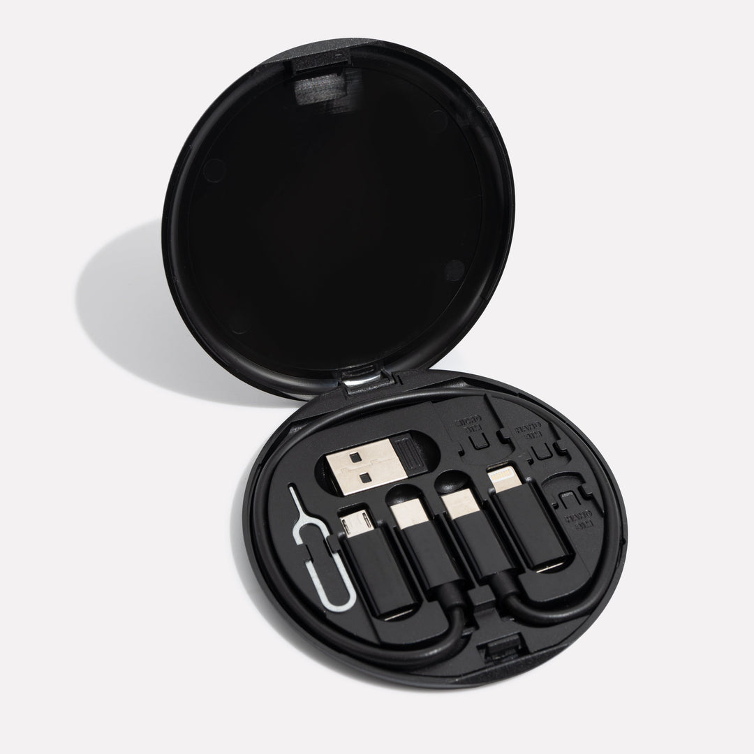 9-in-1 travel gadget set with fast charging &amp; SIM/SD card holder