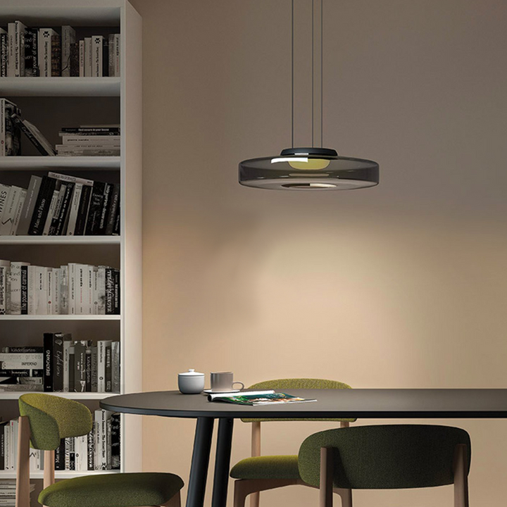Glass pendant light in Bauhaus style – dimmable, modern &amp; colorful