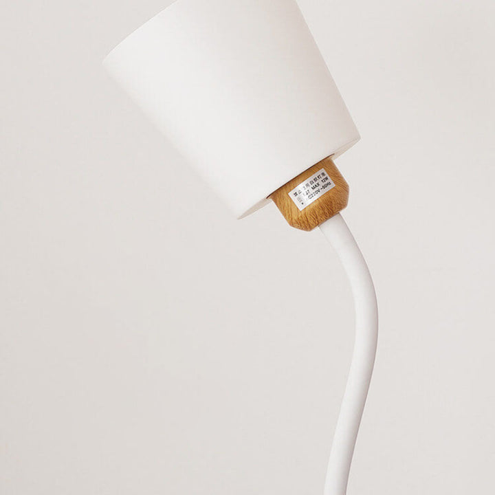 Minimalist floor lamp with iron base
