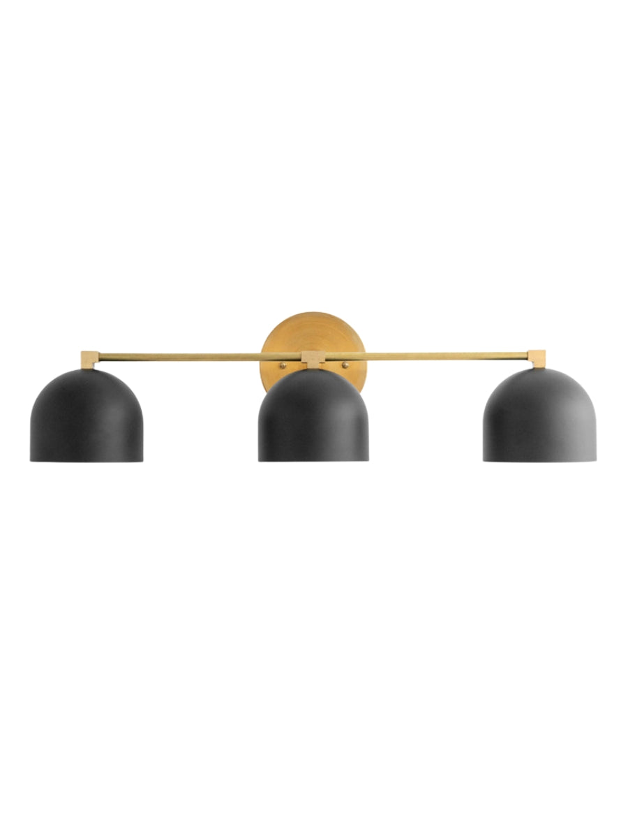 Mid-century wall light – brass bathroom mirror lamp in retro style