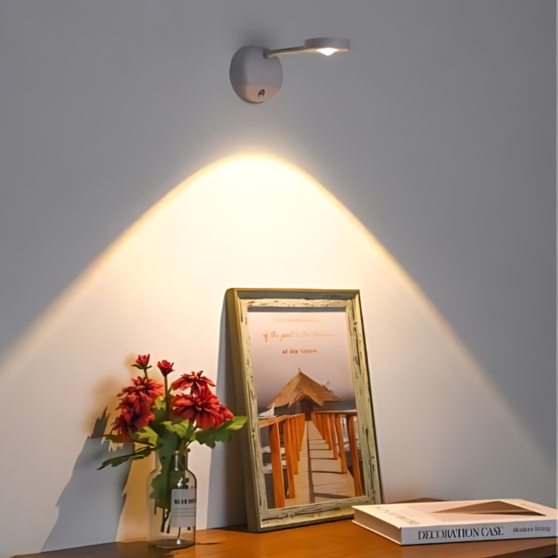 Wireless LED spotlight with motion sensor, 360° rotatable &amp; adjustable light