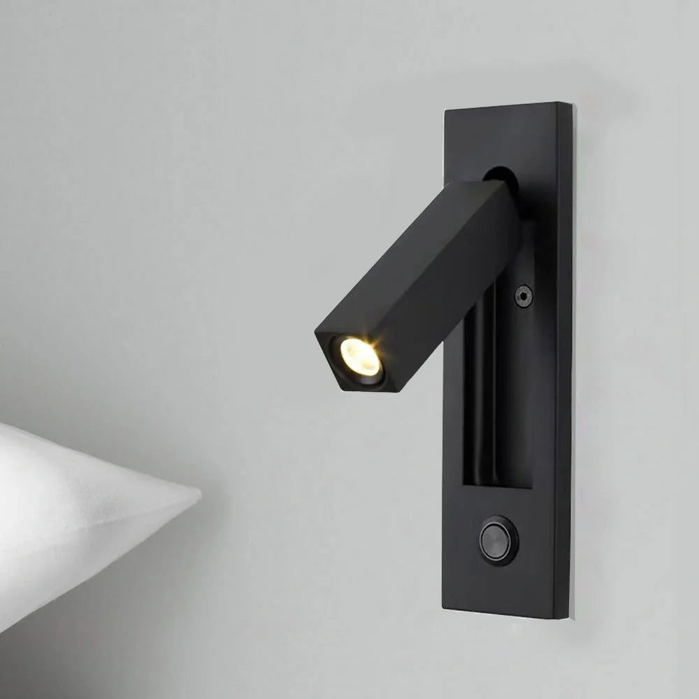 Minimalist integrated LED wall light for bedrooms