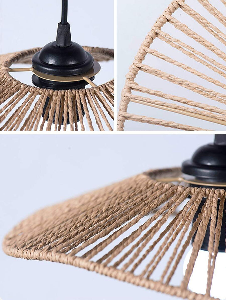 Geflochtene Pendelleuchte aus Papier für Esszimmer und Wohnzimmer