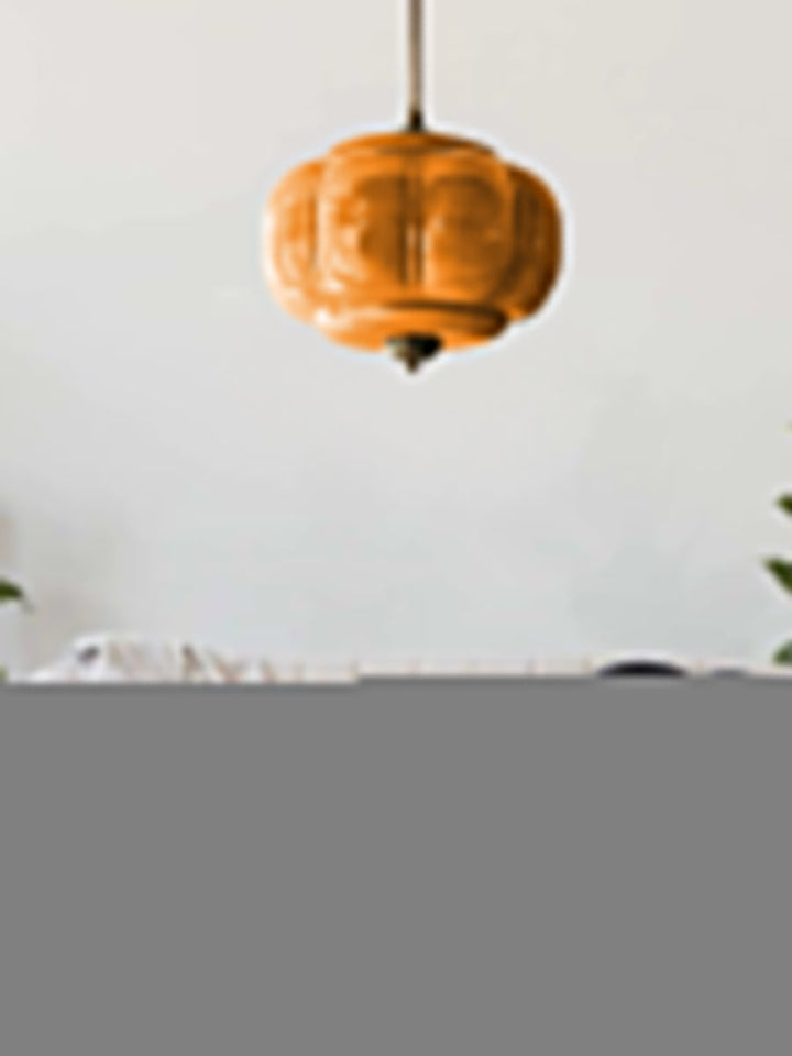 Vintage ceiling light made of frosted glass