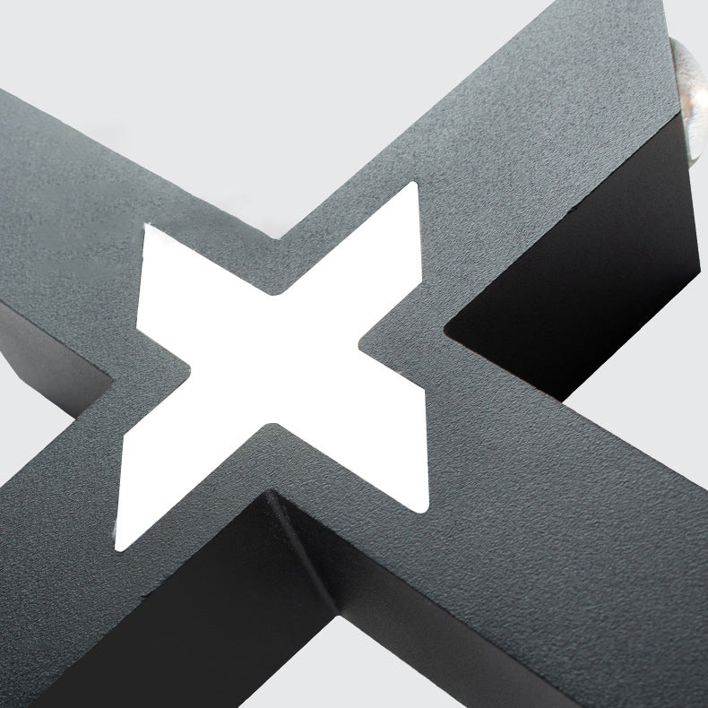 Modern waterproof LED outdoor spotlight in X-design for facade lighting