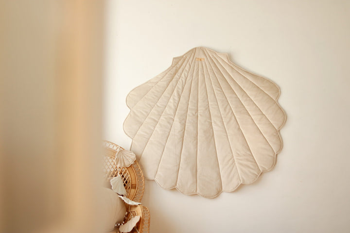 Spielmatte Bio-Baumwolle Samt Beige