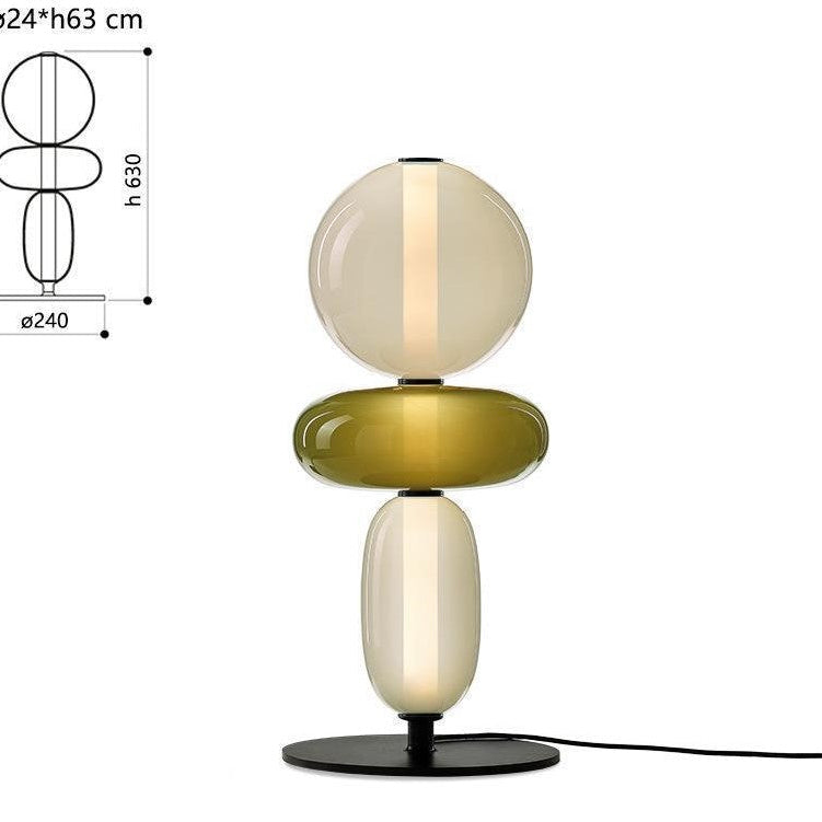 Glass Table Lamp Modern Sculptural Design