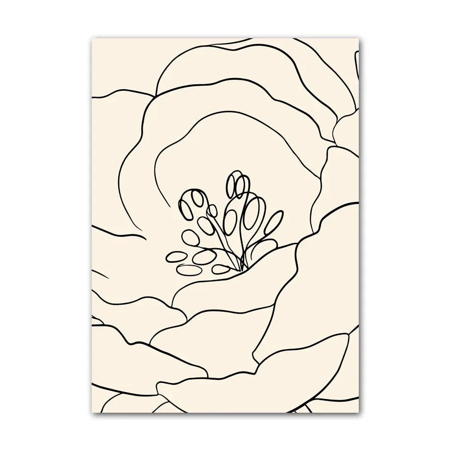 Leinwandbild Minimalistisch Blassbraun