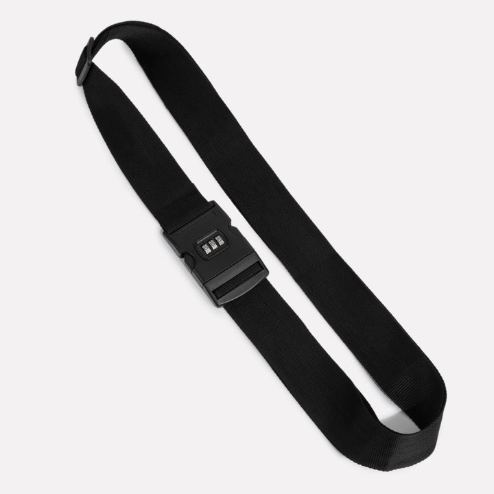 Suitcase tension strap with combination lock &amp; anti-theft protection