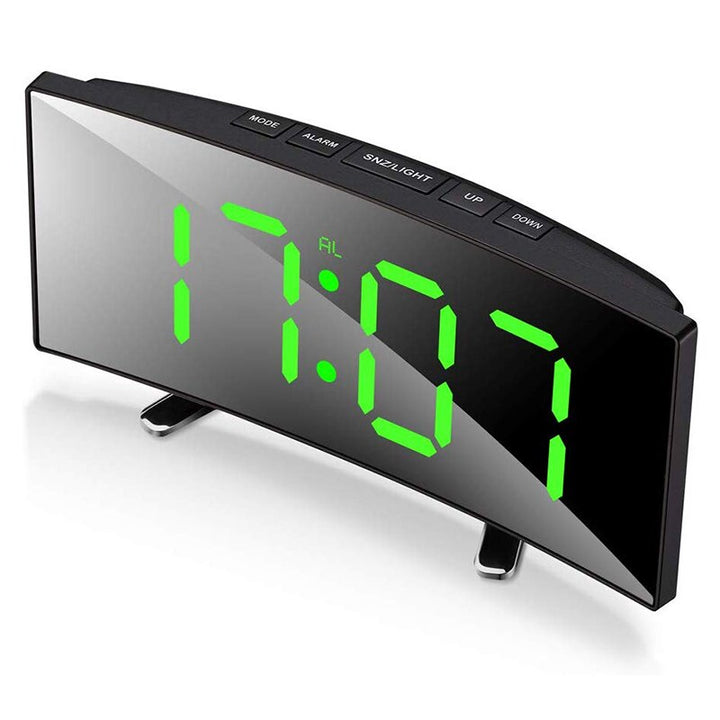 CurveClock LED alarm clock with large display – dimmable, quiet &amp; modern