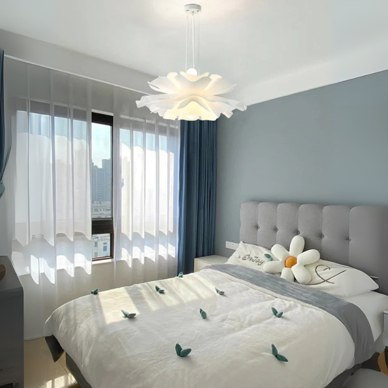 Floral designer pendant lamp made of metal – modern, stylish &amp; with LED