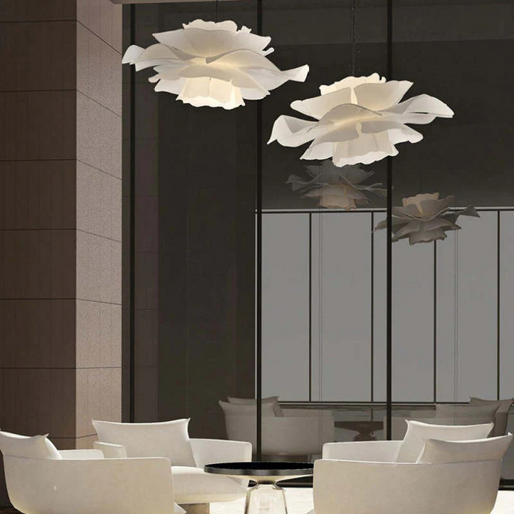 Floral designer pendant lamp made of metal – modern, stylish &amp; with LED