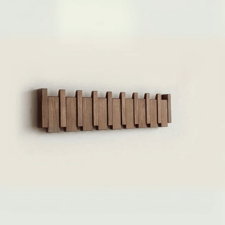 Wooden wall hook - Stylish piano-style coat hook for hallway, office and bedroom