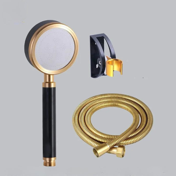 Modern shower head set with high pressure function and wall bracket
