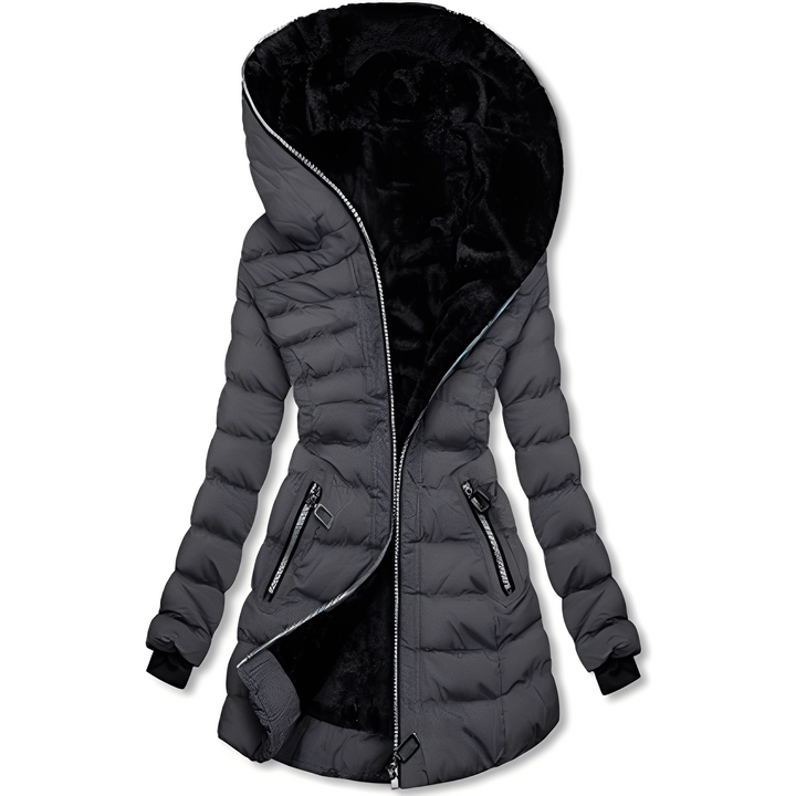 Women's Winter Jacket with Hood in a Modern Design 