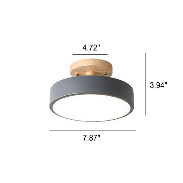 Dimmable modern LED ceiling light made of wood for living room &amp; bedroom