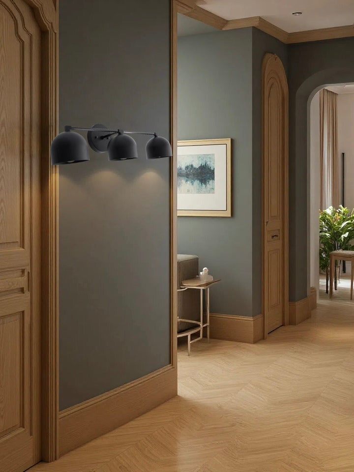 Mid-century wall light – brass bathroom mirror lamp in retro style