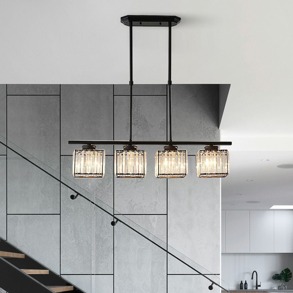 Modern designer pendant light with multiple light sources for dining room and kitchen