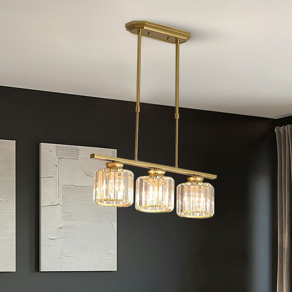 Modern designer pendant light with multiple light sources for dining room and kitchen