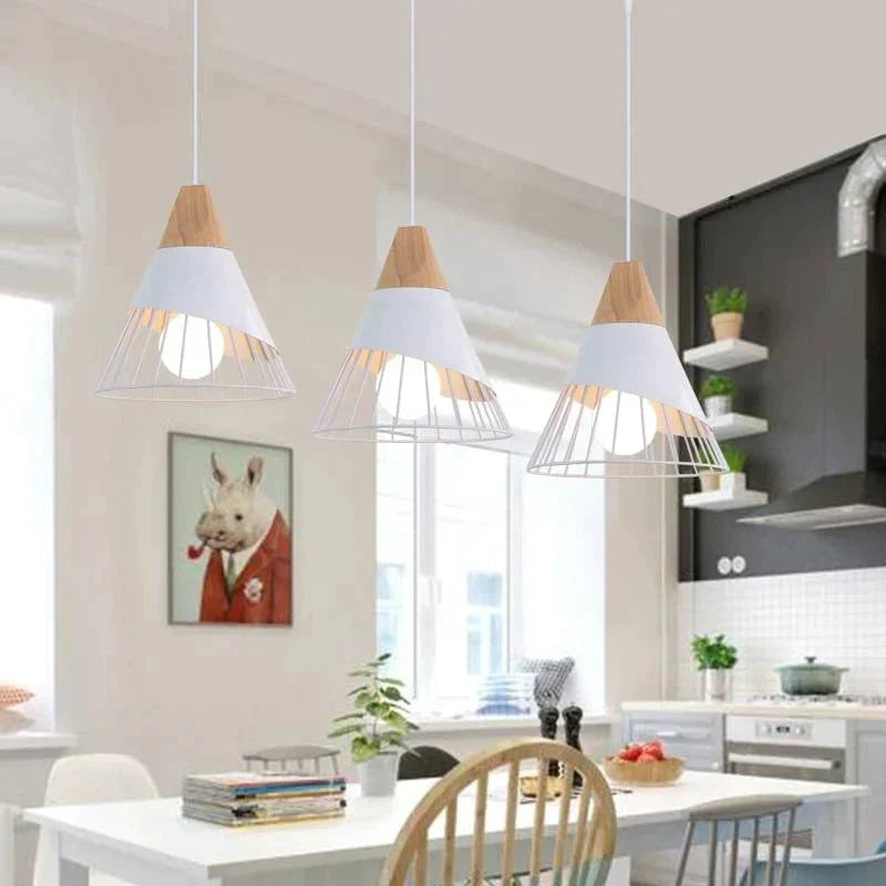 Vintage-style pendant light – iron, E27 &amp; modern in black/white