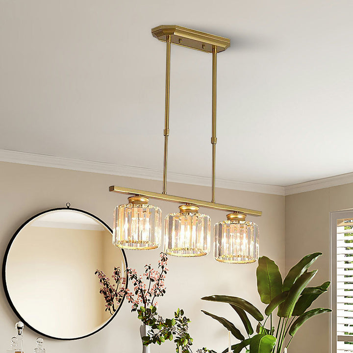 Modern designer pendant light with multiple light sources for dining room and kitchen