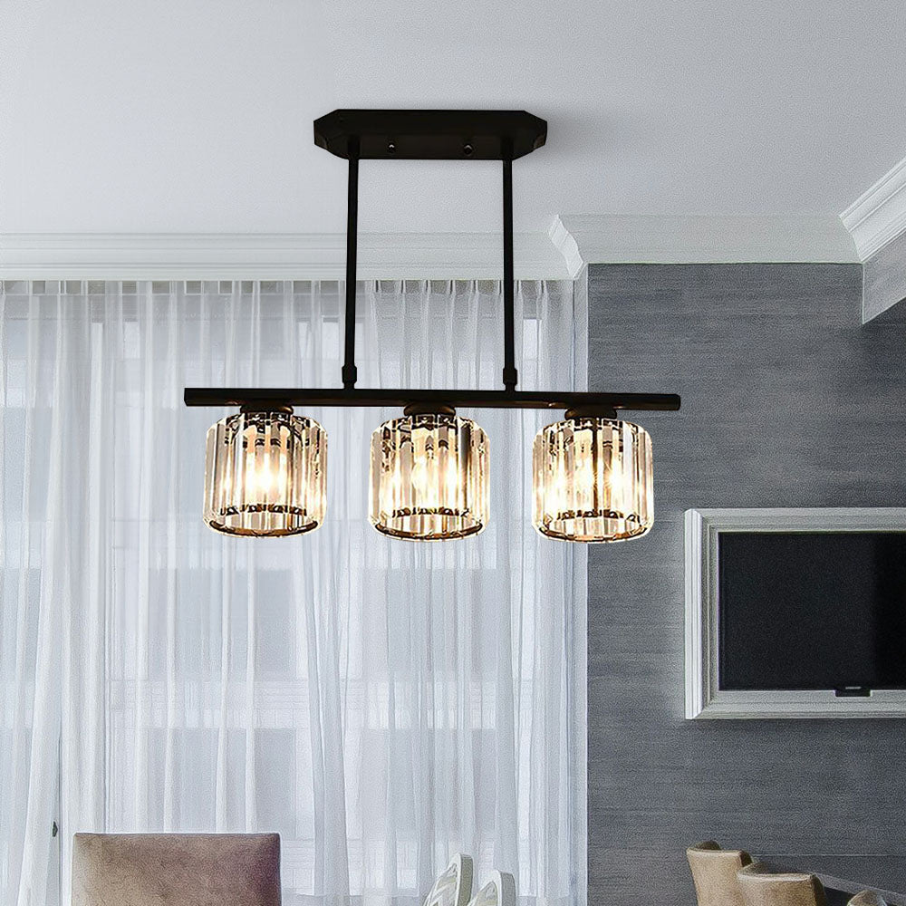 Modern designer pendant light with multiple light sources for dining room and kitchen