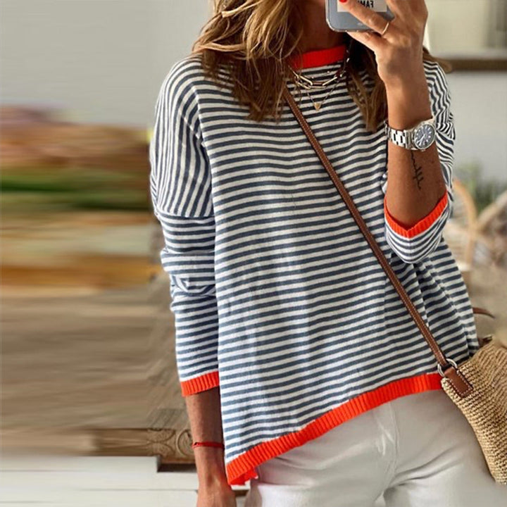 Women's Striped T-Shirt with Elegant Design