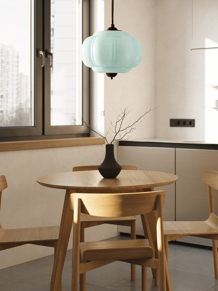 Vintage ceiling light made of frosted glass