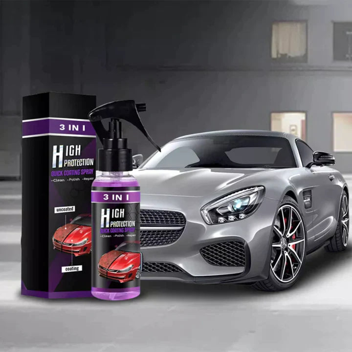 Ceramic coating spray for cars with 3-in-1 cleaning formula 