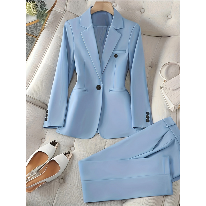 Women's Business Classic Pantsuit with Jacket and Trousers 
