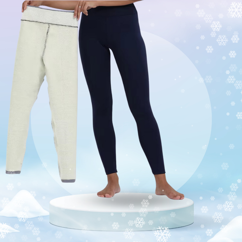 Damen Thermo Leggings Mit Fleecefutter Für Winter