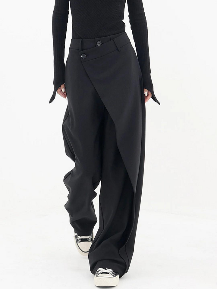 Damen Weit Geschnittene Hose Mit Modernem Stil