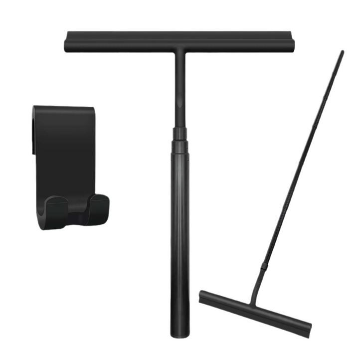 Telescopic shower squeegee for easy and efficient cleaning