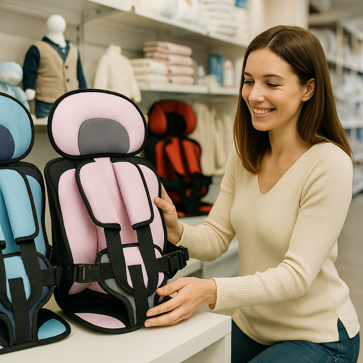 Child car seat with 5-point harness for safe travel