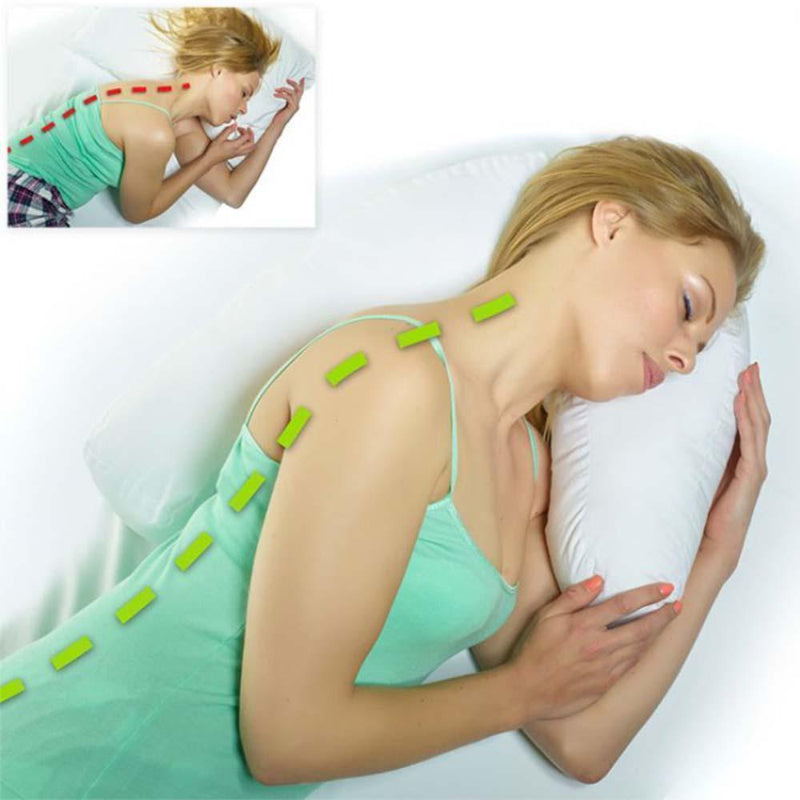 Side sleeper pillow with ear recess